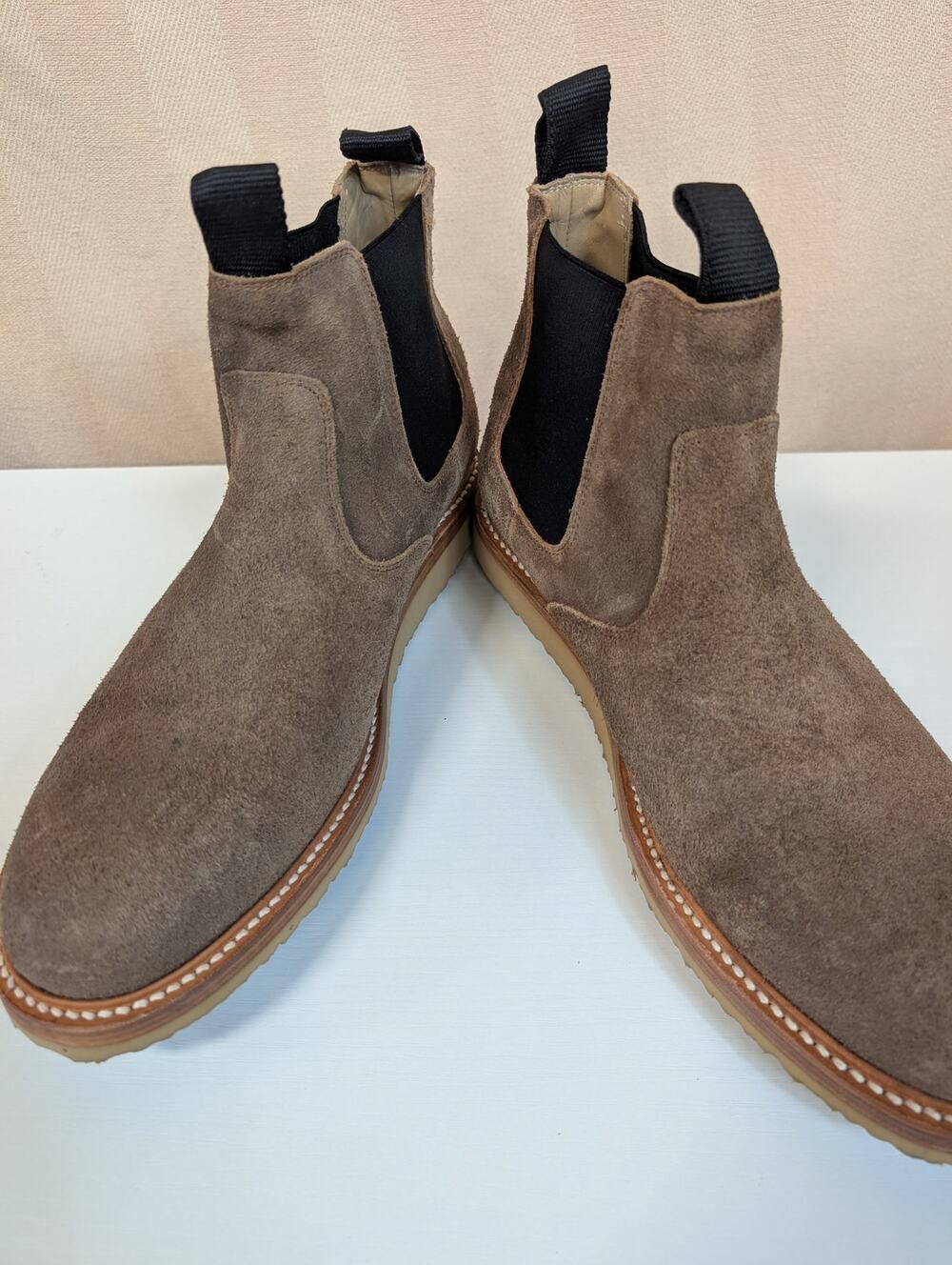 Huckberry Rhodes Men's Size 12 Suede Work Wedge Chelsea Boots (0935)